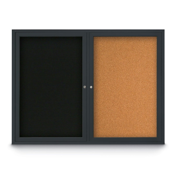Corkboard, Black/Satin, 42" x 32"
